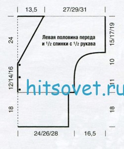 Вязание джемпера, выкройка. Вязание джемпера, выкройка.