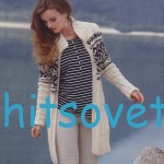 Вязаный кардиган с норвежским узором