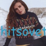 Вязаный свитер с укороченными рукавами