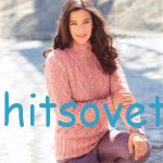 Женский вязаный свитер с косами
