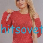 Вязание пуловера с ромбами и жгутами