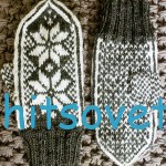 Мужские варежки спицами