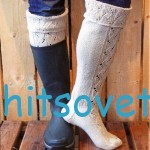 Вязание чулок с ажурным узором