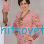 Вязание кофточки с жабо