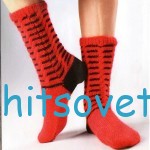 Вязание носков с косами