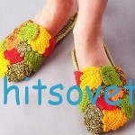 Вязание тапочек крючком из остатков пряжи
