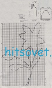 Вязание спицами пуловера с цветочным мотивом, схема. Вязание спицами пуловера с цветочным мотивом, схема.