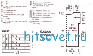 Вязание топа с завязками, схема. Вязание топа с завязками, схема.