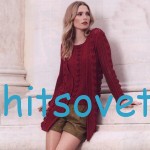 Удлиненный жакет и топ спицами