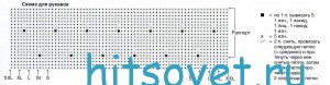 Вязание пуловера с шишечками, схема.