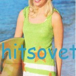 Вязание туники со звёздами и шапочка, фото.