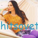 Вязаный пуловер с узором из листьев