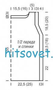 Топ с цветами, выкройка.