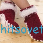 Вязание носков с массажной подошвой