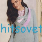 Женский пуловер спицами с ажуром