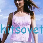 Розовый топ спицами Розовый топ спицами