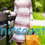 Вязаное платье спицами из секционной пряжи