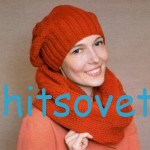 Вязание шапки и снуда спицами, фото.