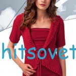 Красный жакет спицами
