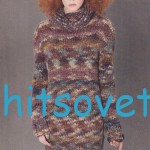 Меланжевое платье спицами описание