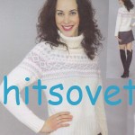 Вязание свитера с жаккардовым узором, фото.