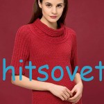 Женский красный пуловер