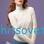 Белый пуловер с косами