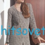 Удлиненный жакет крючком
