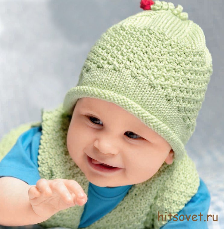 Вязание для малышей шапочки из хлопка