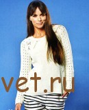 Белая туника с ажурными косами