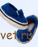 Вязаные пинетки для новорожденных слипоны