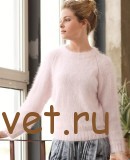 Розовый пуловер из ангорской шерсти
