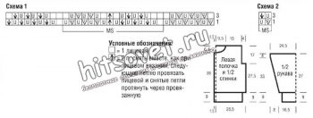 Летний жакет с капюшоном, схемы.