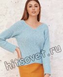 Модный джемпер спицами 2017 Модный джемпер спицами 2017, фото 1.