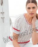 Вязаная кофточка с косами Вязаная кофточка с косами, фото.