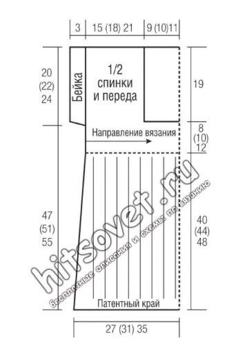 Топ А-силуэта, выкройка.