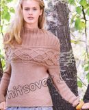 Свитер с кокеткой из кос, фото 1.