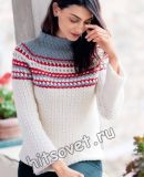 Стильный свитер крючком Стильный свитер крючком