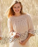 Вязание свободного джемпера Summer Peach