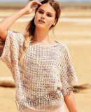 Свободная летняя кофта спицами