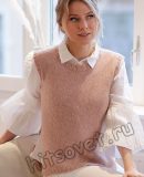 Вязание жилета Rose Blush