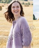 Вязание кардигана Lavender Pocket