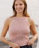 Вязание топа Pink Shell