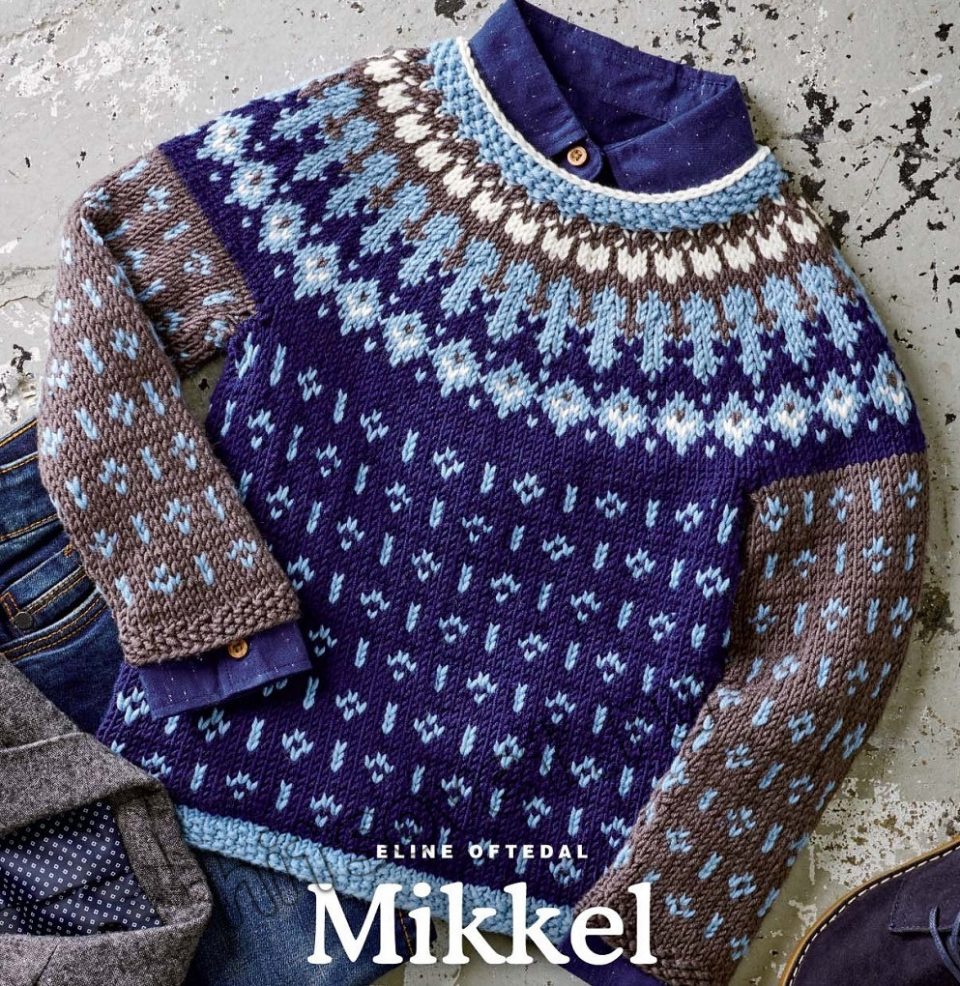 Вязание детского пуловера с круглой кокеткой Mikkel, фото.