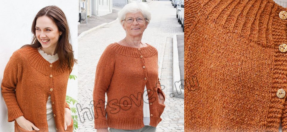 Вязание жакета Warm Orange, фото 2.