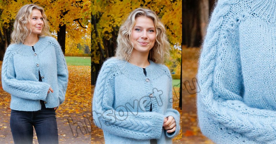Вязание жакета Sky Feather, фото.