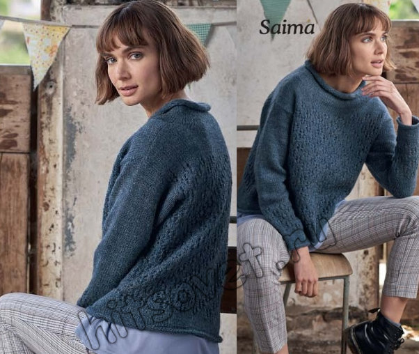 Свободный женский джемпер Saima, фото 2.