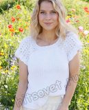 Вязание топа White Roses