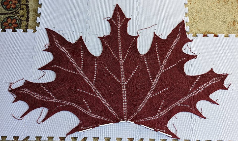 Шаль Кленовый лист Maple, фото 2.