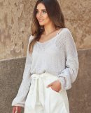 Летний Пуловер Oversized V-neck